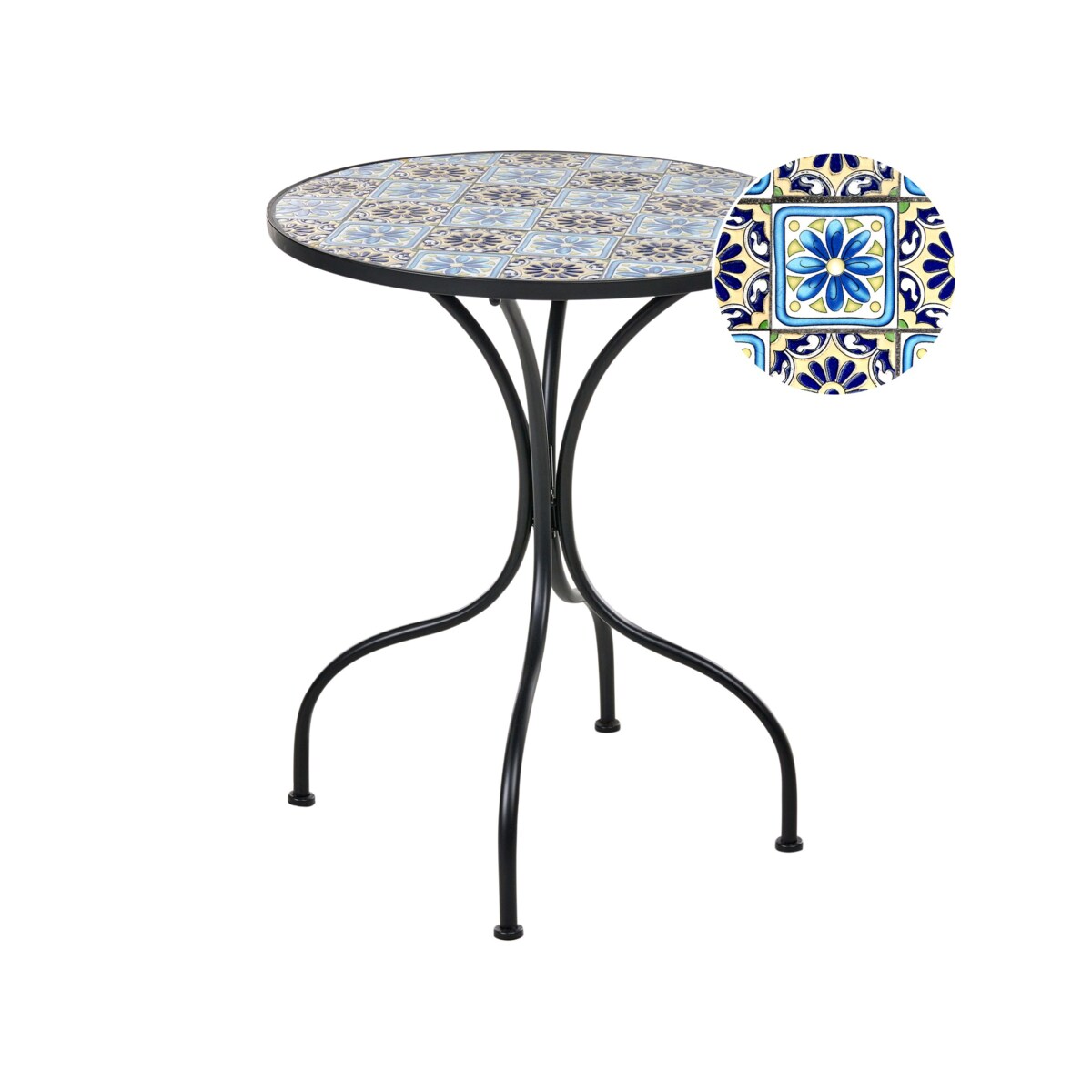 Stolik bistro AGGIUS 60 cm Metal Czarny