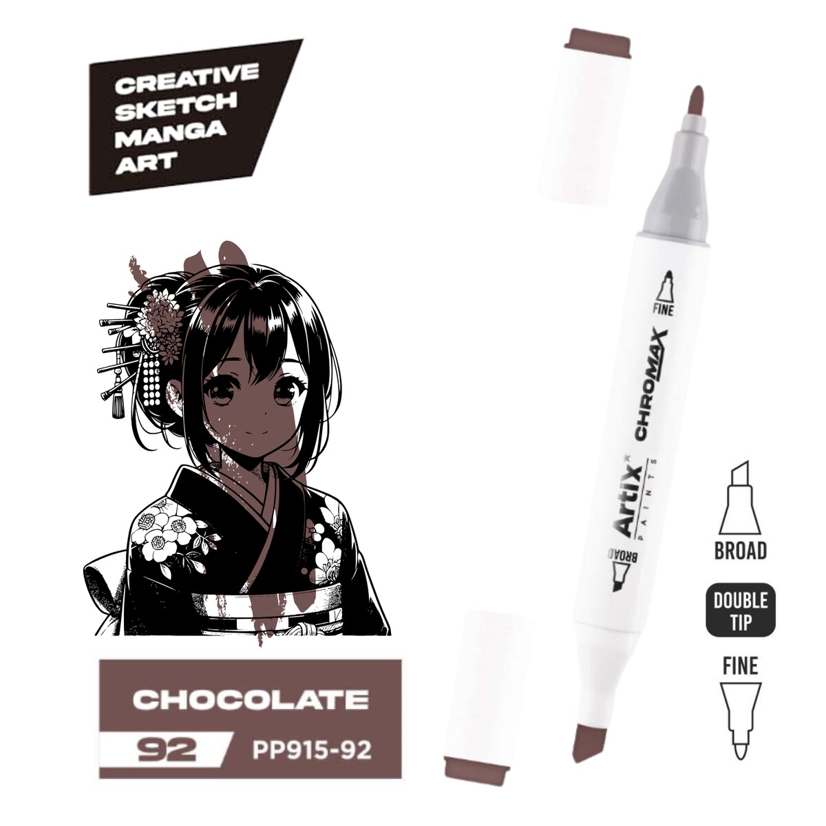 dwustronny marker kreatywny artix pp915-92 chocolate