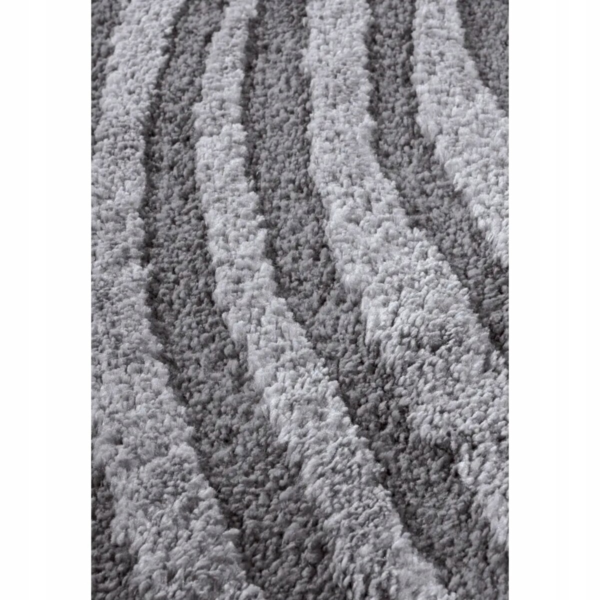 Dywan pluszowy do salonu 200x280cm, szary nowoczesny wzór boho 3D