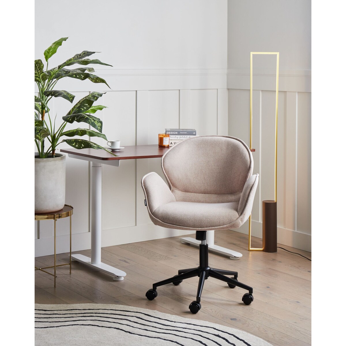 Krzesło obrotowe BELMAR Beżowoszary