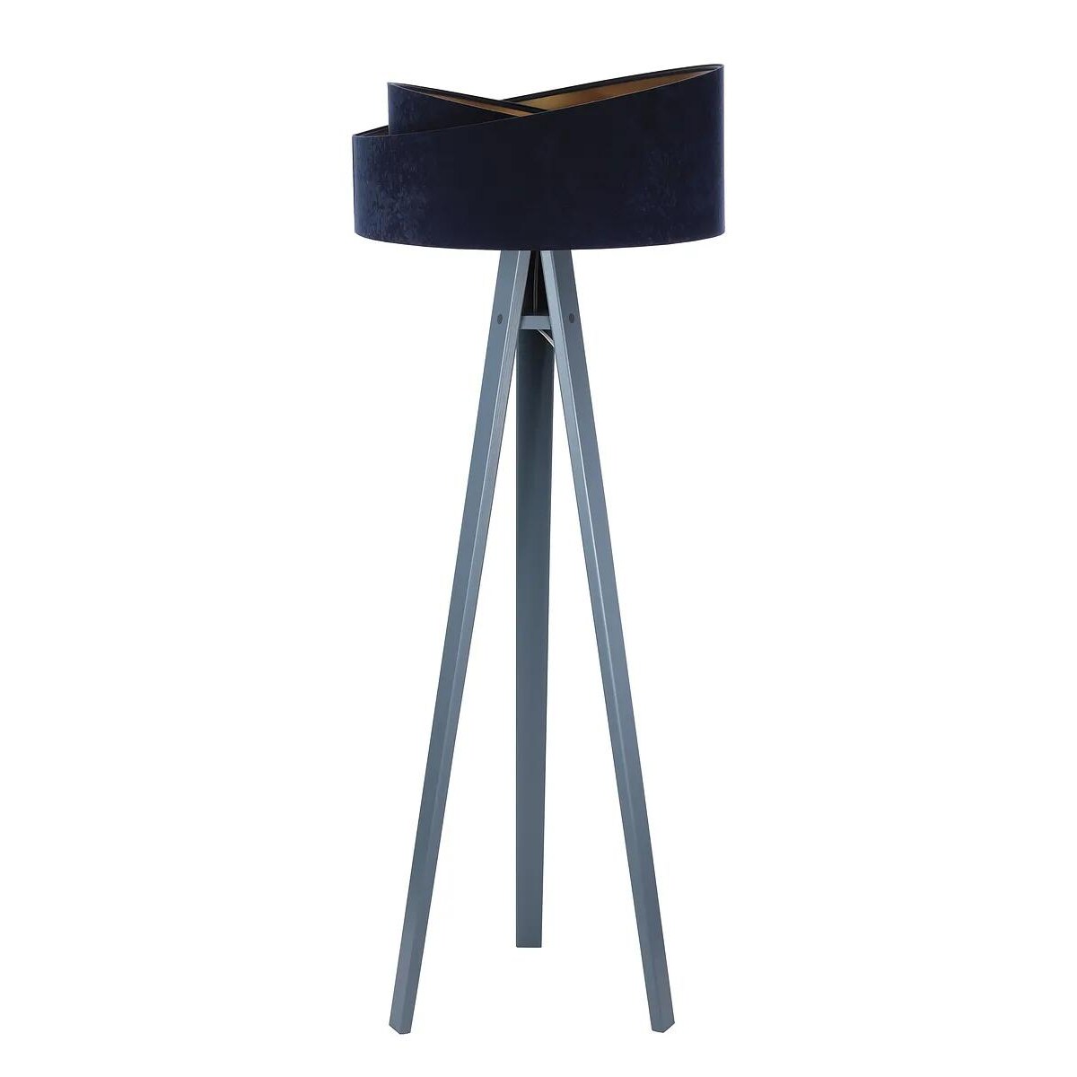 Lampa stojąca GEMSTONE granatowa/złota/szara