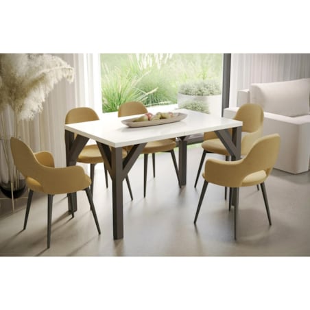 Stół rozkładany BALTIKA 130(240)x90 biały połysk