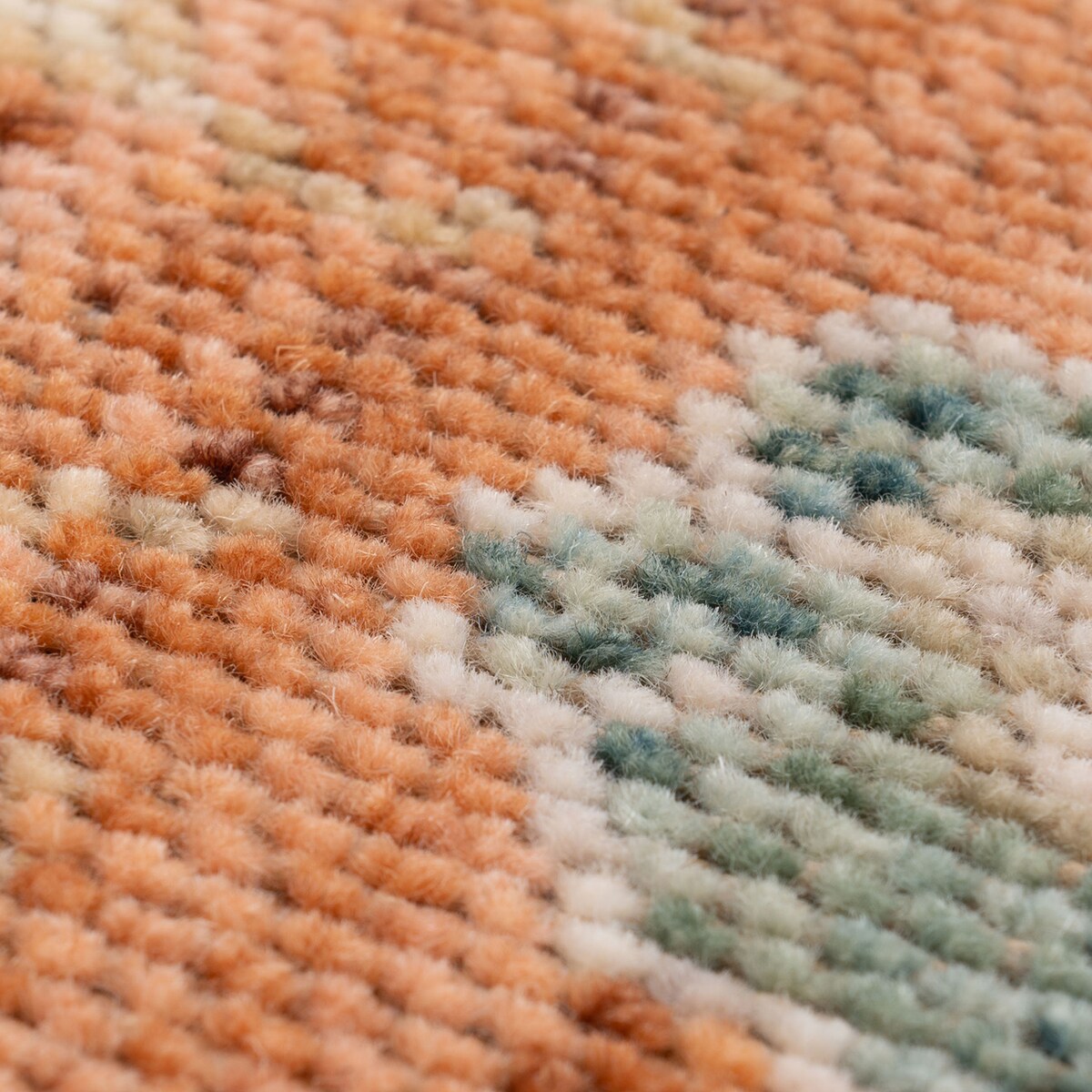 Dywan Wełniany Royal Wool 160x220 cm z frędzlami kwiaty beżowy