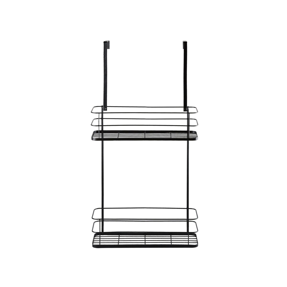 Półka wisząca łazienkowa metalowa czarna TAYASU