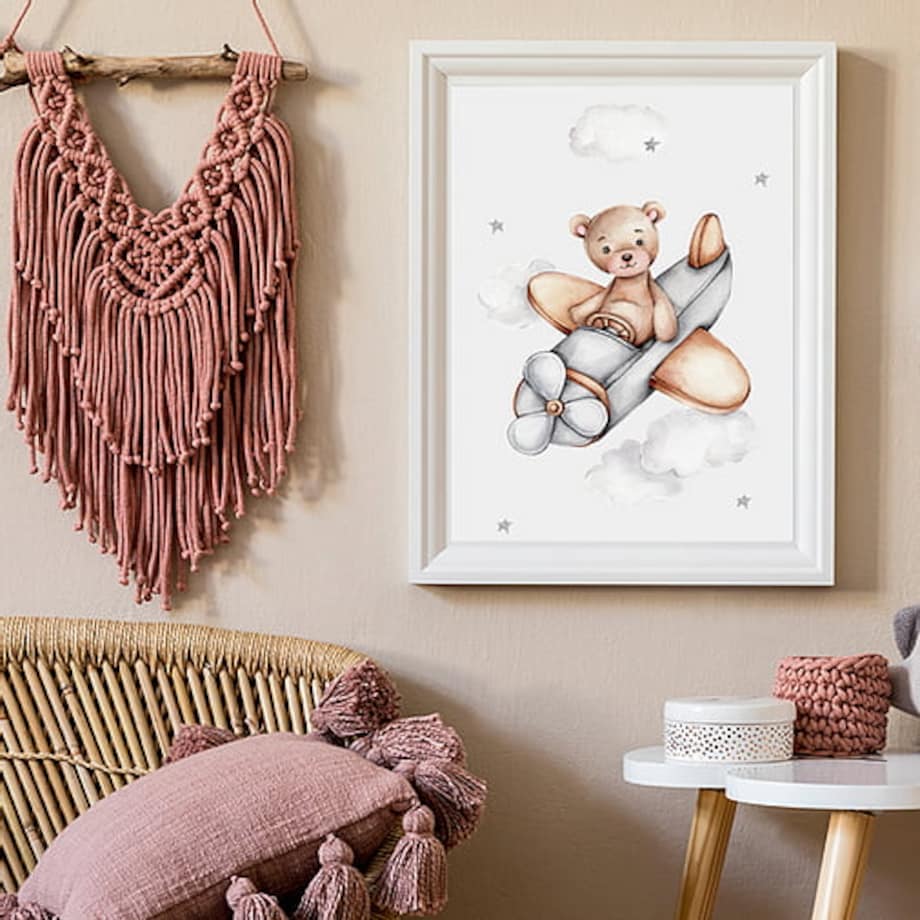 Poster Story, Plakat, Obraz - Miś Pilot, wymiary 42 x 60 cm