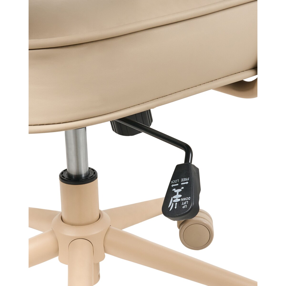 Krzesło obrotowe PARAMUS Ekoskóra Beżowy