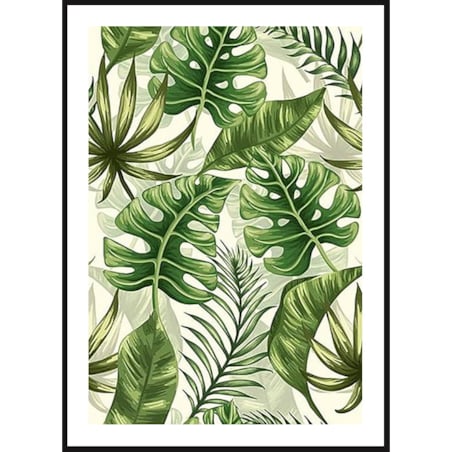 Poster Story, Plakat, Obraz - Wzór Tropikalnych Liści, wymiary 60 x 84 cm