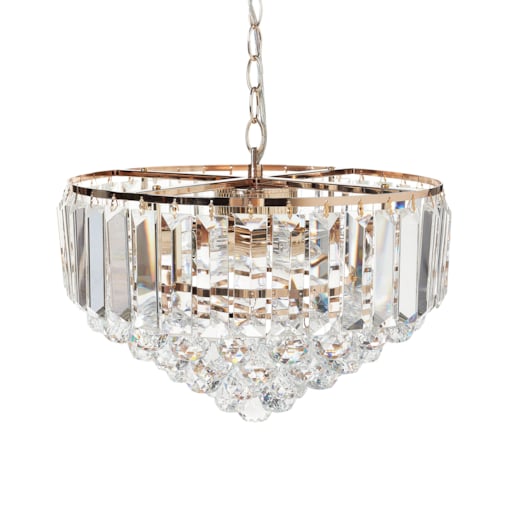 Żyrandol kryształowy 40 cm złoty ACHEIRO