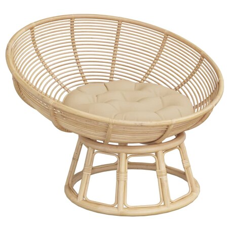 vidaXL Okrągła poduszka, beżowa, Ø 60 x11 cm, tkanina Oxford