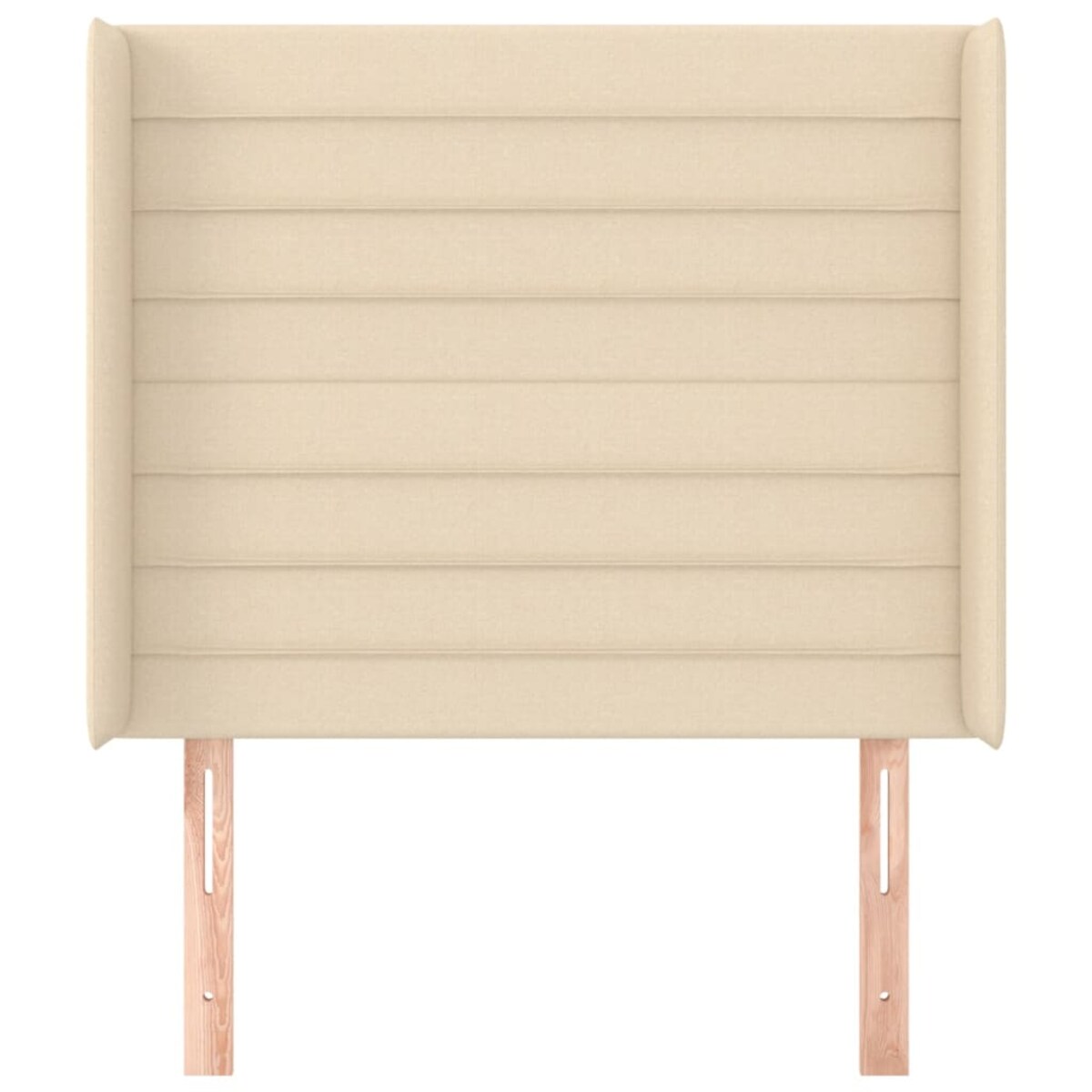 vidaXL Zagłówek uszak, kremowy, 83x16x118/128 cm, tkanina