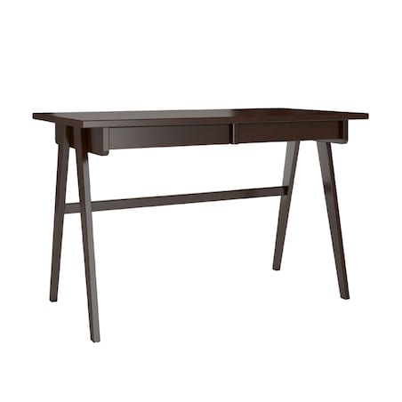 Drewniane bukowe biurko / toaletka z szufladami Visby EDDA / kolor palisander