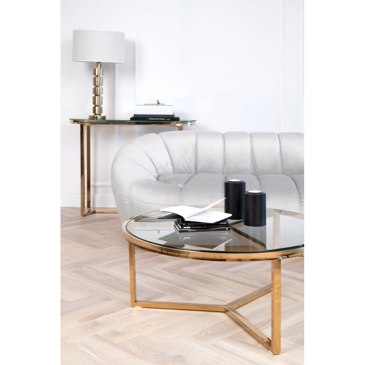 Stolik kawowy okrągły Monroe 90x40 cm