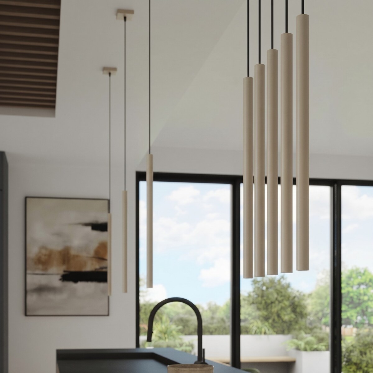 Lampa wisząca PASTELO 3P taupe