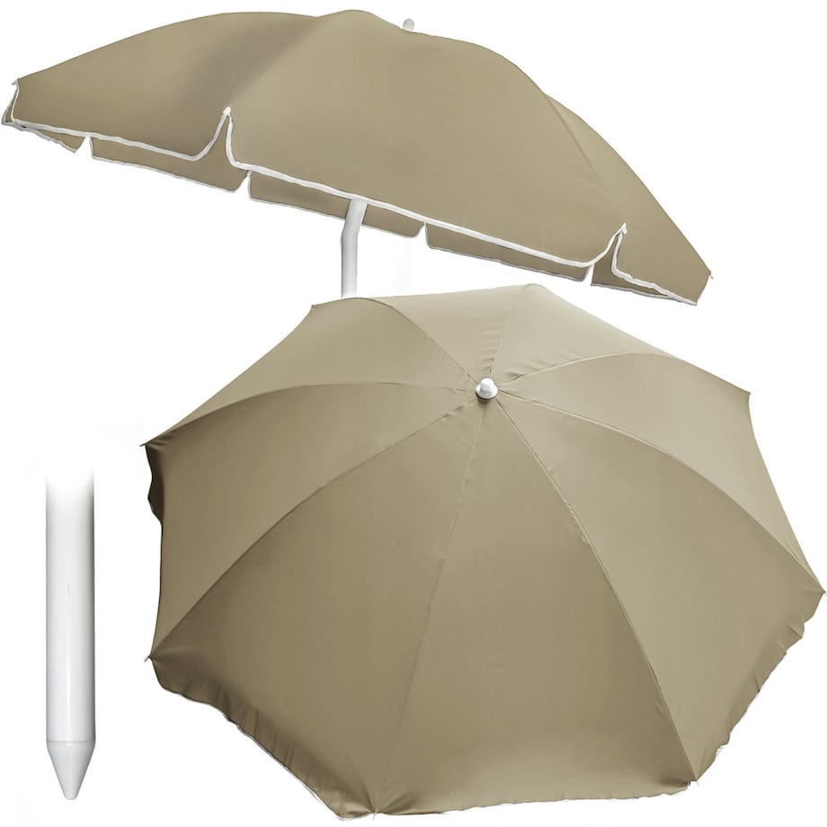 Parasol Ogrodowy Plażowy Na Balkon Taras Łamany Z Falbaną 240 Cm