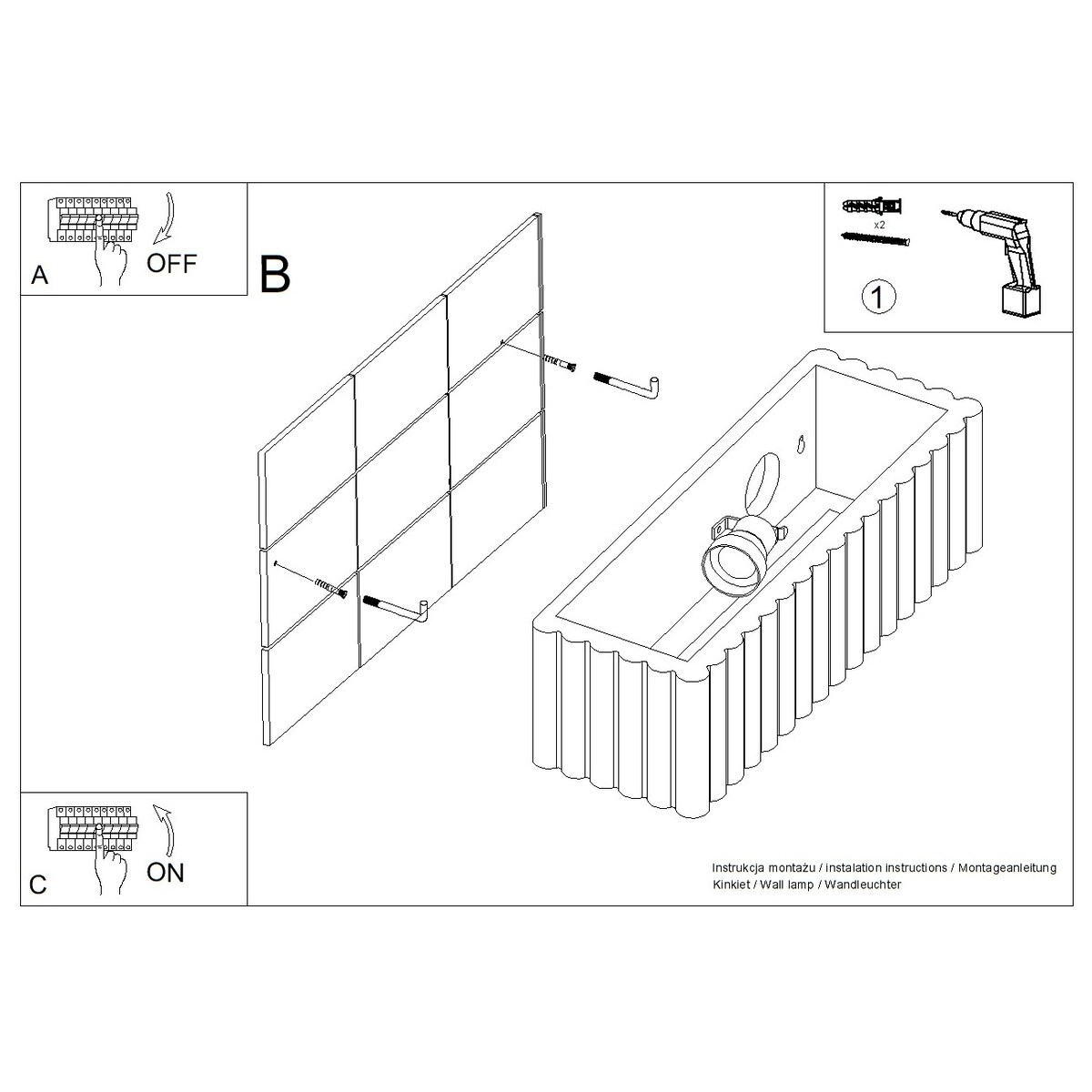 Kinkiet ceramiczny RIGATA taupe