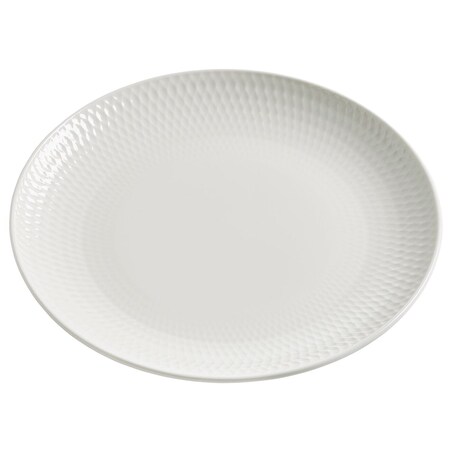 Zestaw obiadowo-kawowy Diamonds Round, biały, 30 el.