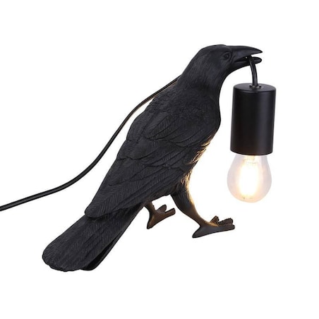 Stołowa lampka kruk Raven ABR-KARD-K dekoracyjna Abruzzo czarny