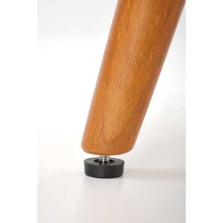 FOTEL WYPOCZYNKOWY Grejs beżowy DREWNIANE NOGI orzech