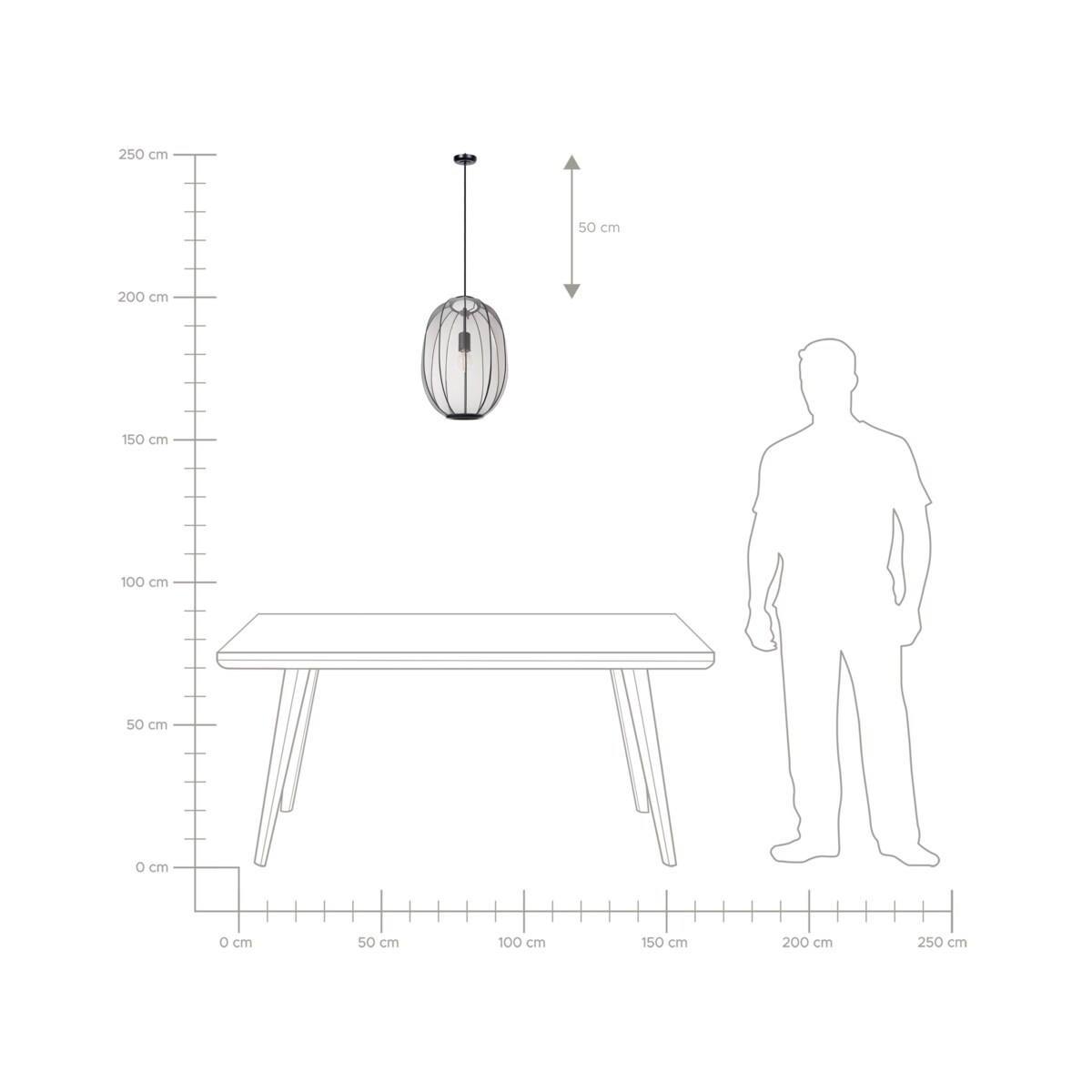 Lampa wisząca PADAMO Materiał syntetyczny Czarny