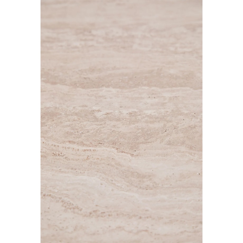 Owalny stół jadalniany 200x100 cm z trawertynu i drewna mango Norma