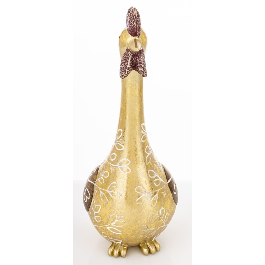 Dekoracja - kura 29x11x15 cm KURKA-3 Złotopiórka medium