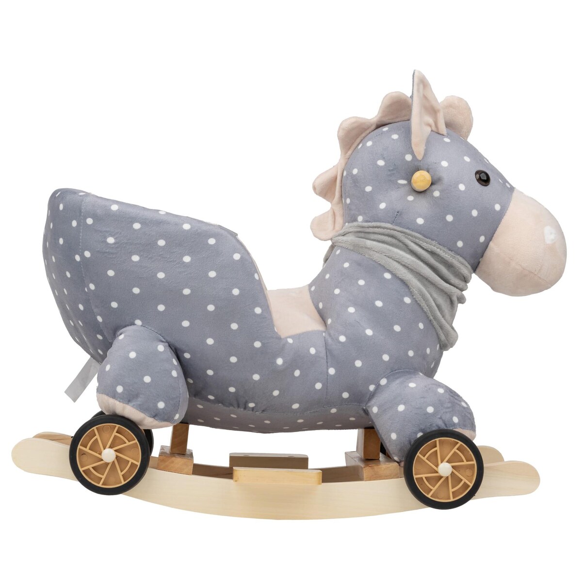 Bujak Konik Szary |2w1! Bujak i jeździk | Zabawka dla dzieci | Prezent | Chodzik | Bujak | 12 m + | Interaktywna zabawka | Pierwsze urodziny | Roczek | Happy Hippo