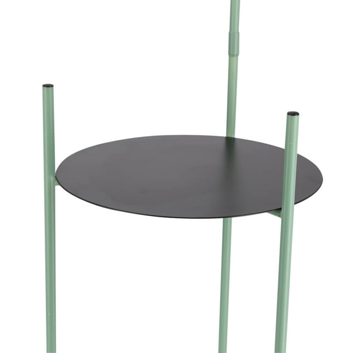 Lampa podłogowa Walk z półkami do salonu czarna zielona