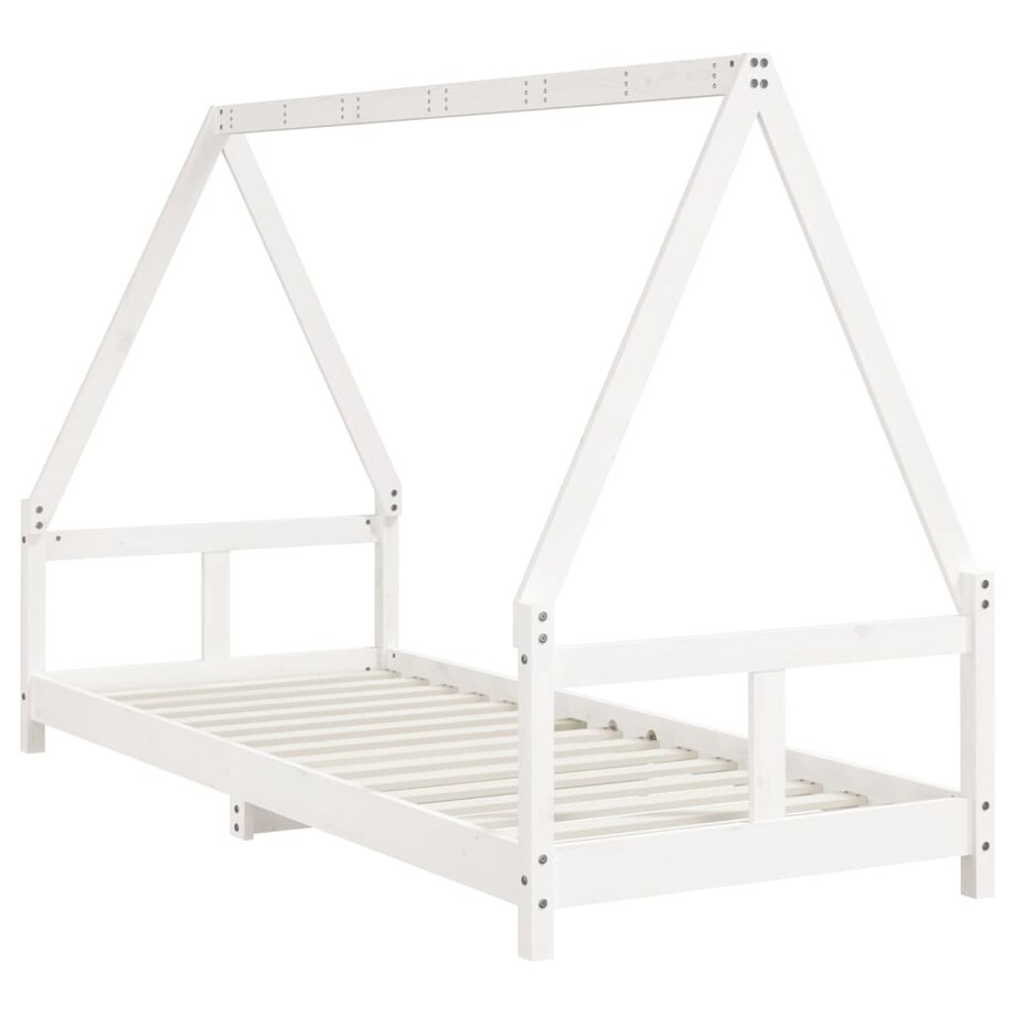 vidaXL Rama łóżka dla dzieci, biała, 80x200 cm, drewno sosnowe
