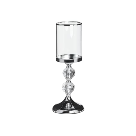 Świecznik szklany 36 cm srebrny COTUI