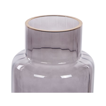 Wazon na kwiaty szklany 26 cm szary MEGALO