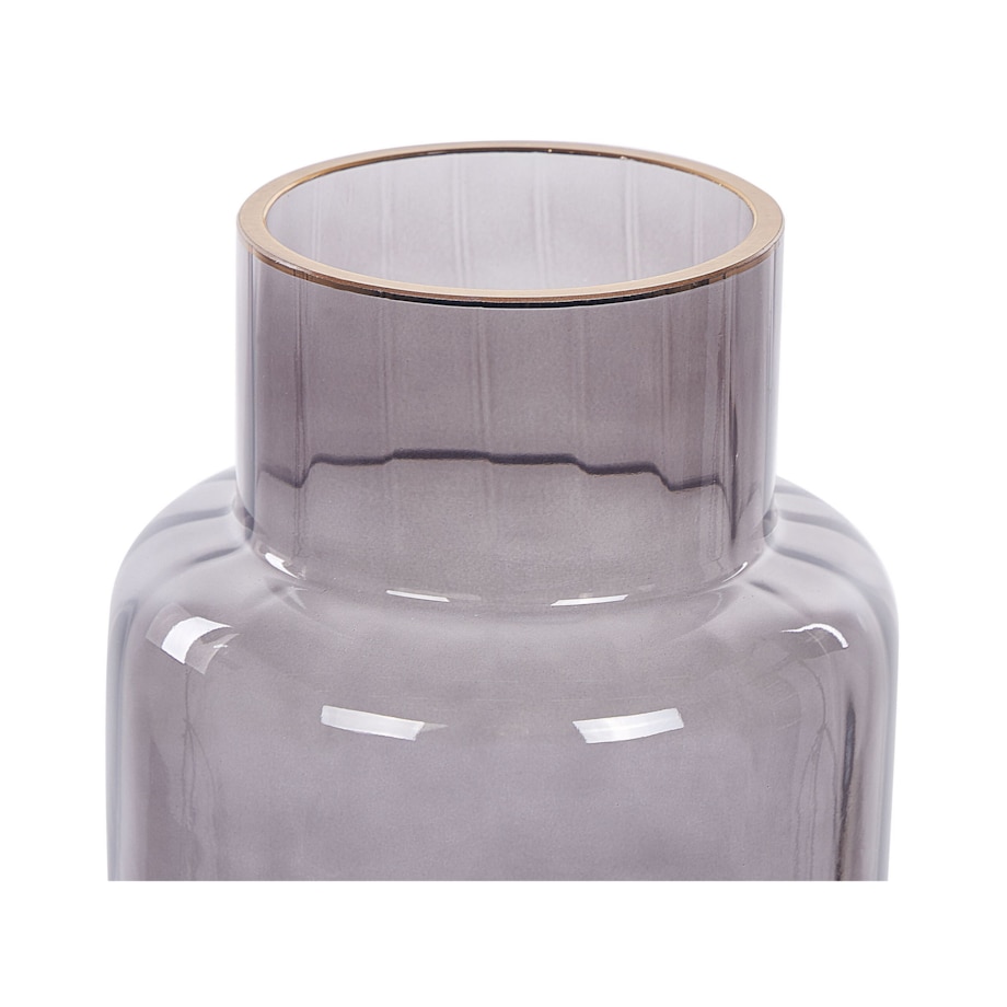 Wazon na kwiaty szklany 26 cm szary MEGALO