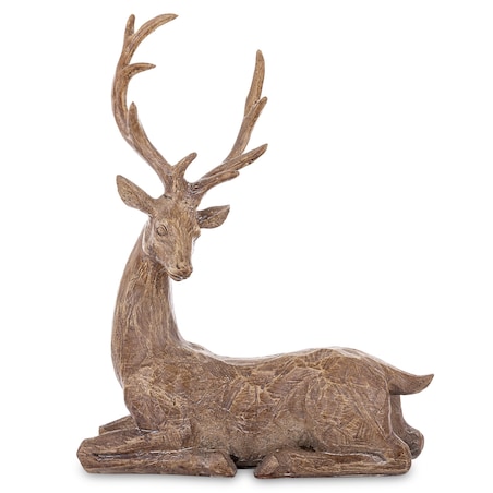 Figurka - leżący jeleń z tworzywa sztucznego 34x15x26 cm SASEUM-4