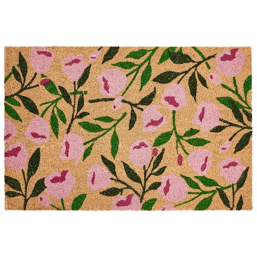 Wycieraczka MANGUAO Naturalny 60 x 90 cm Kwiat Włókno kokosowe