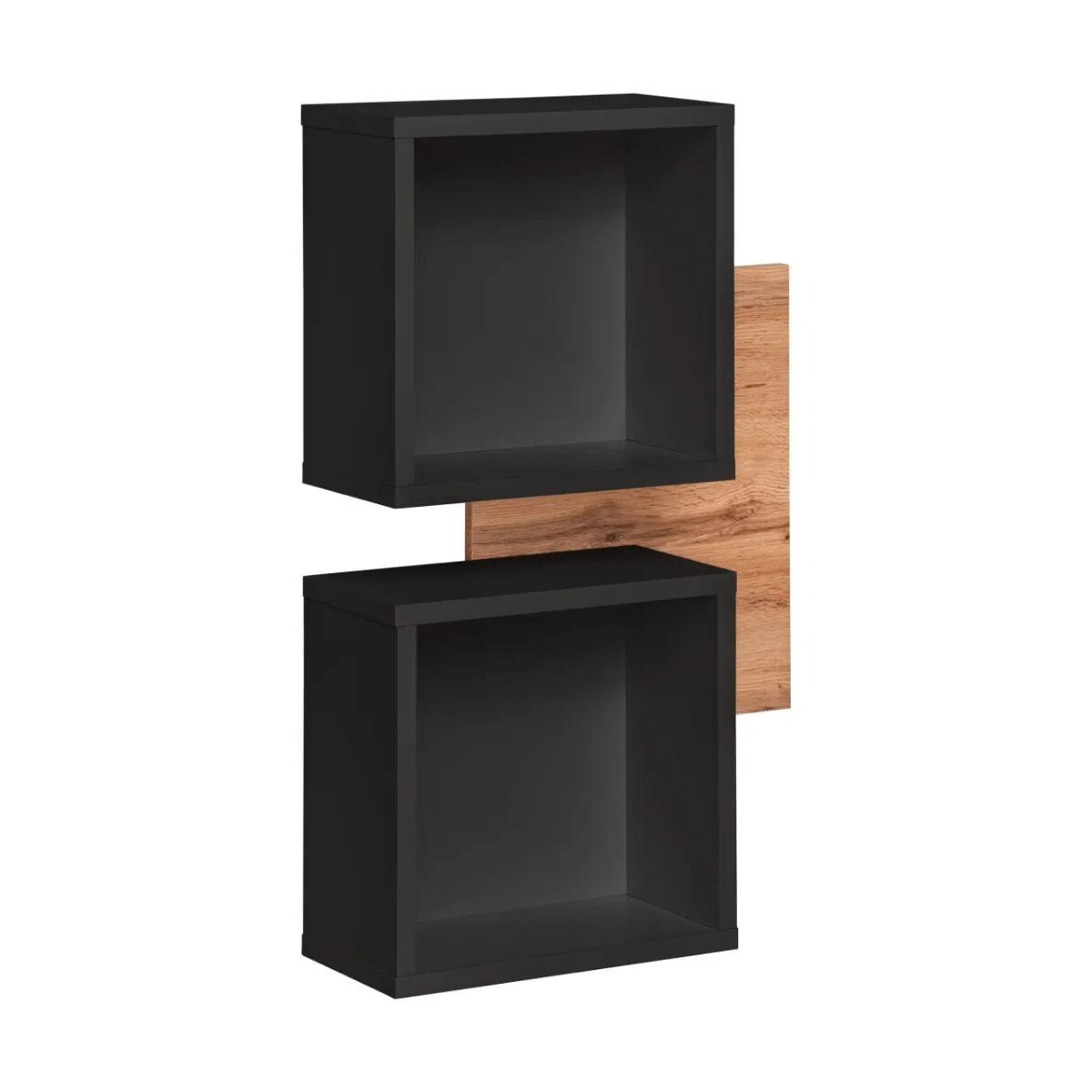 Półka EASY czarna/dąb wotan