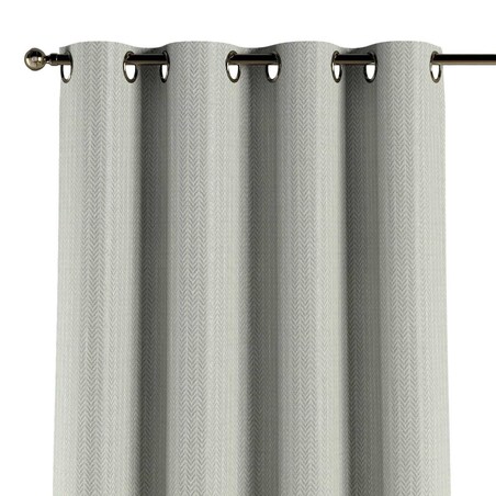 Zasłona na kółkach 1 szt. 130x260 srebrna jodełka na szarym tle