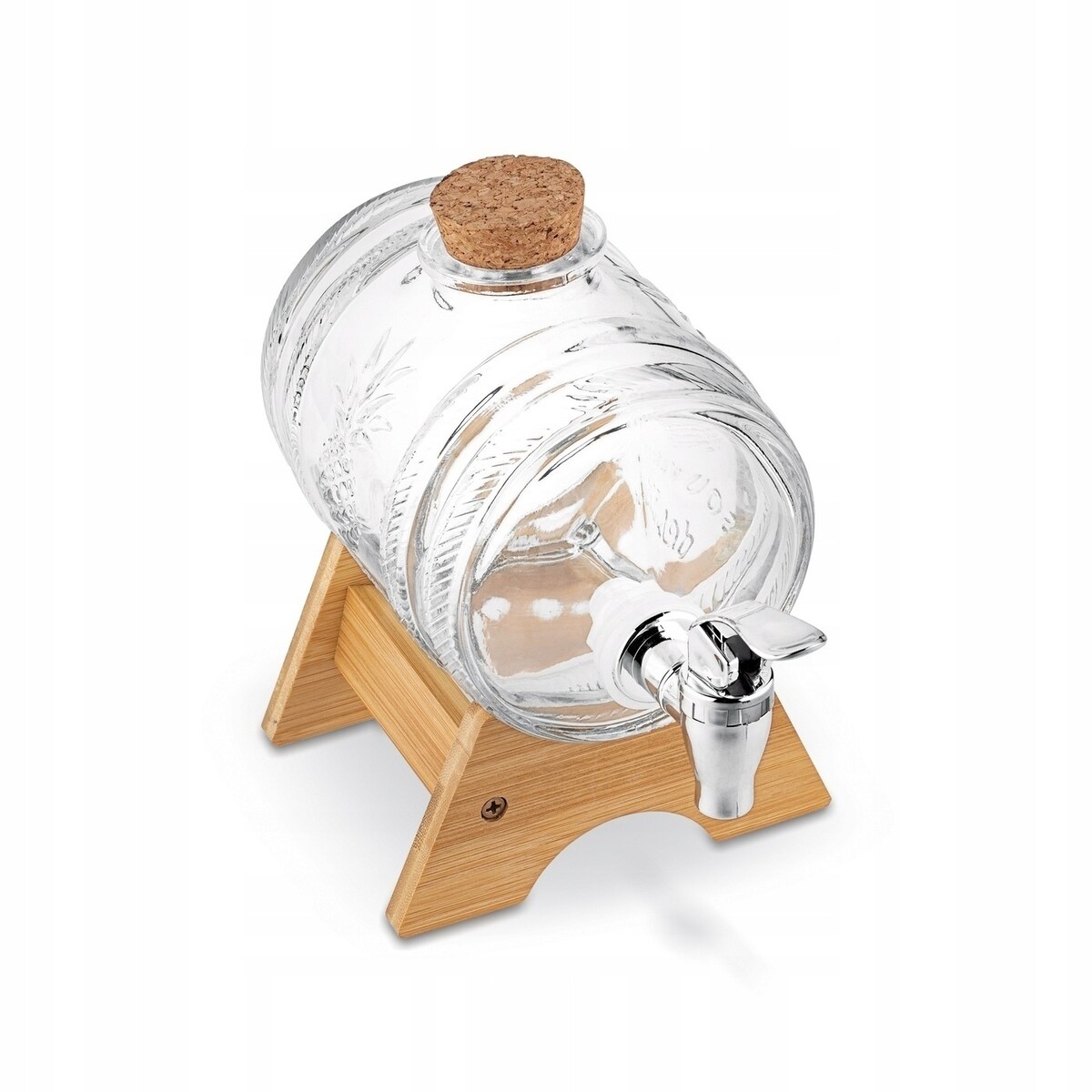 Słoik beczka z kranikiem stojakiem na alkohol soki napoje nalewki piwo 1L