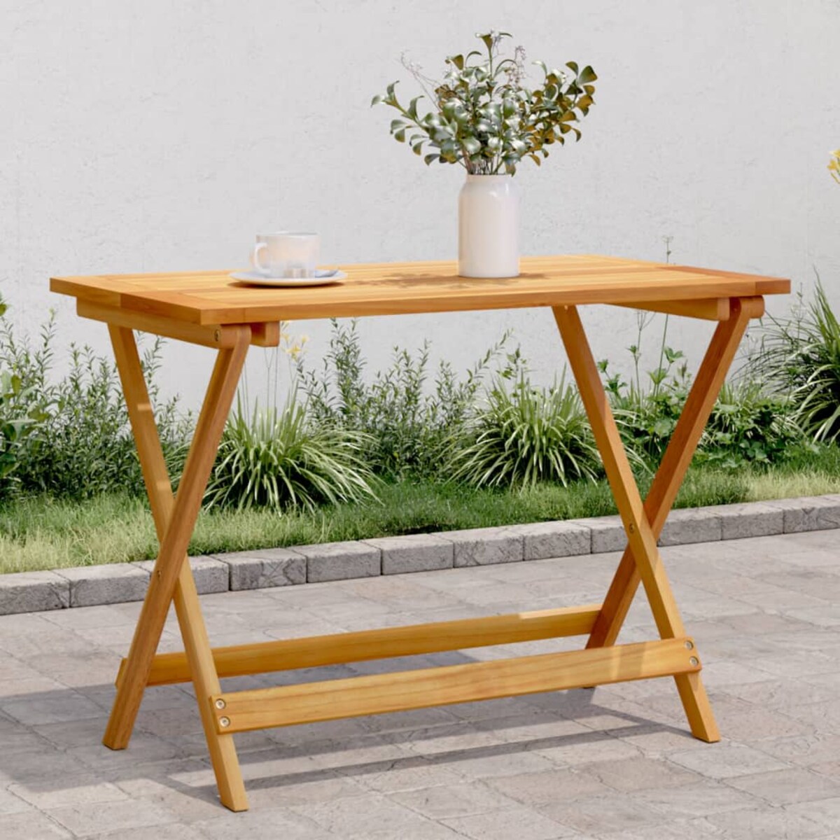vidaXL Składany stół ogrodowy, 90x52,5x65 cm, lite drewno akacjowe