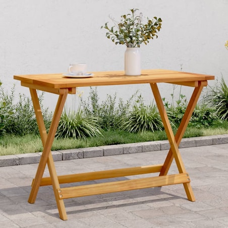 vidaXL Składany stół ogrodowy, 90x52,5x65 cm, lite drewno akacjowe
