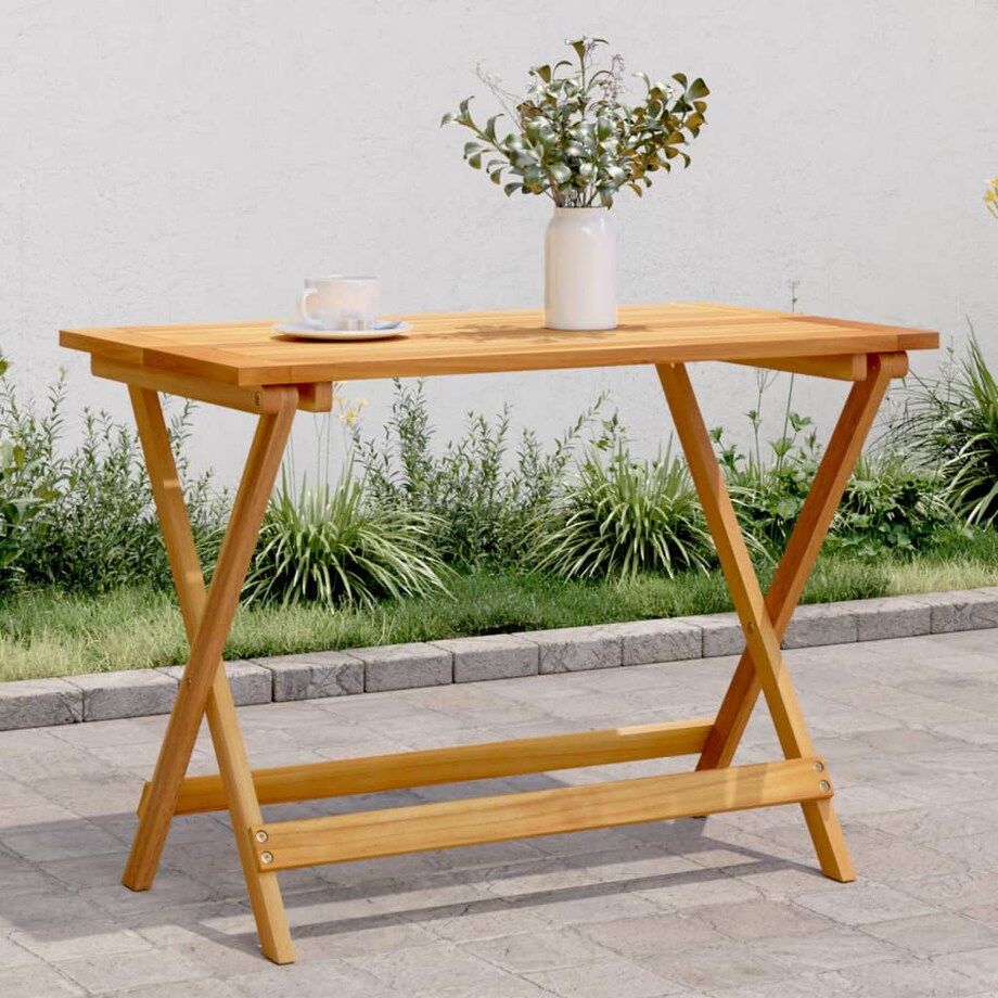 vidaXL Składany stół ogrodowy, 90x52,5x65 cm, lite drewno akacjowe