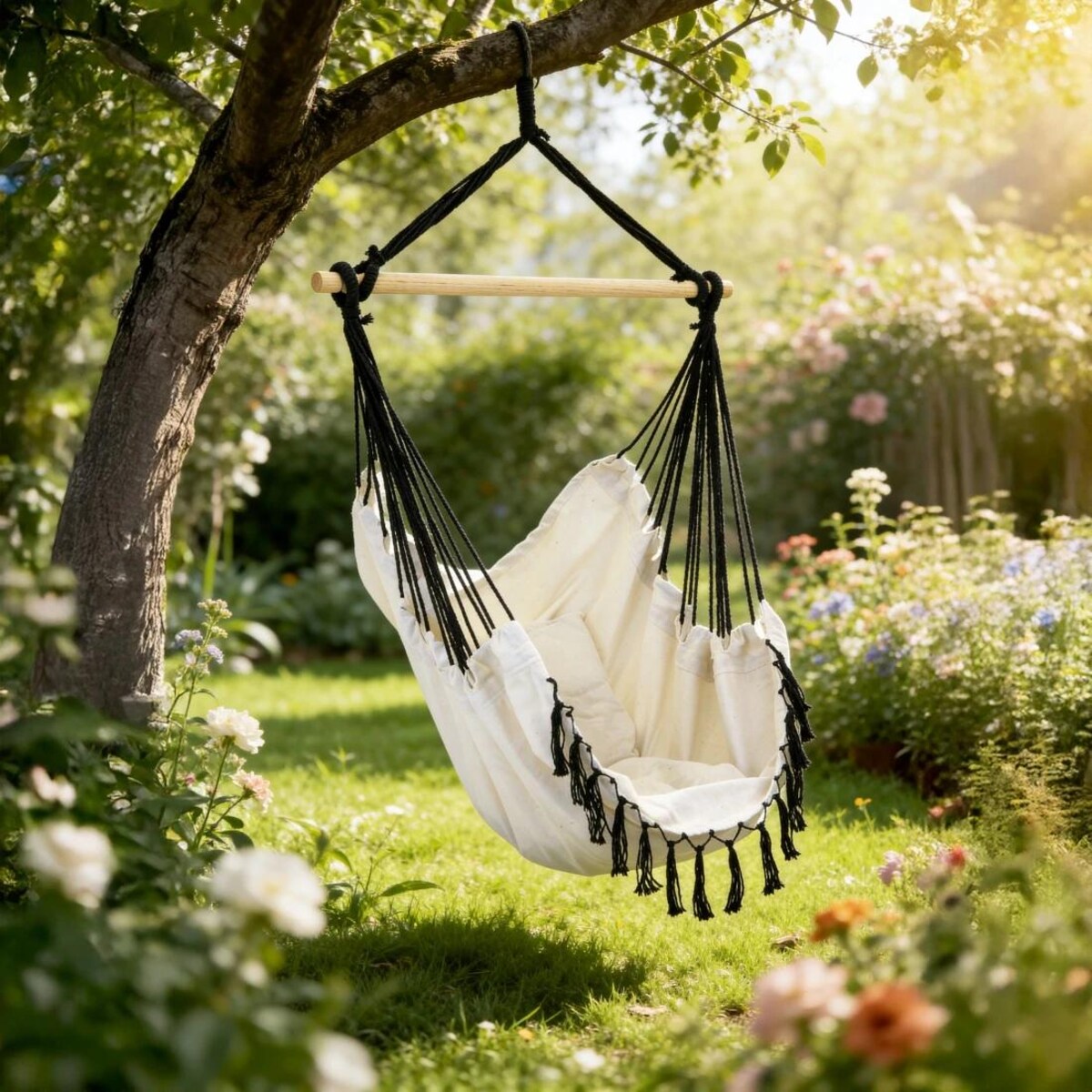 Fotel wiszący JUMI ogrodowy huśtawka kokon krzesło brazylijskie