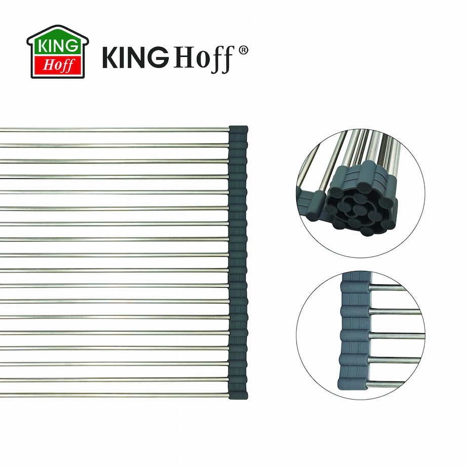 Suszarka ociekacz kratka stalowa na zlewozmywak 45x32cm KINGHOFF