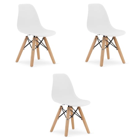 Krzesło Do Jadalni Kuchni Salonu Zubi - Białe X 3