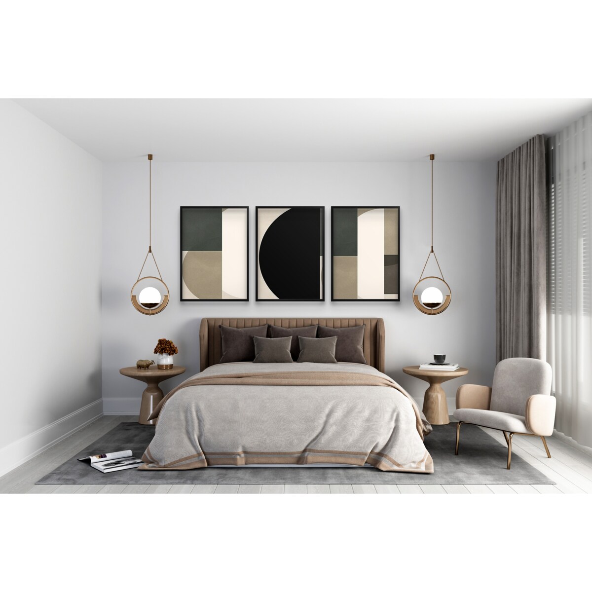 Obrazy Plakaty ścienne Geometria w Czerni dekoracja na ścianę do biura