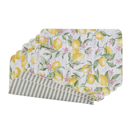 Dwustronny bieżnik w cytryny Lemonade & Stripes – 50 × 150 cm