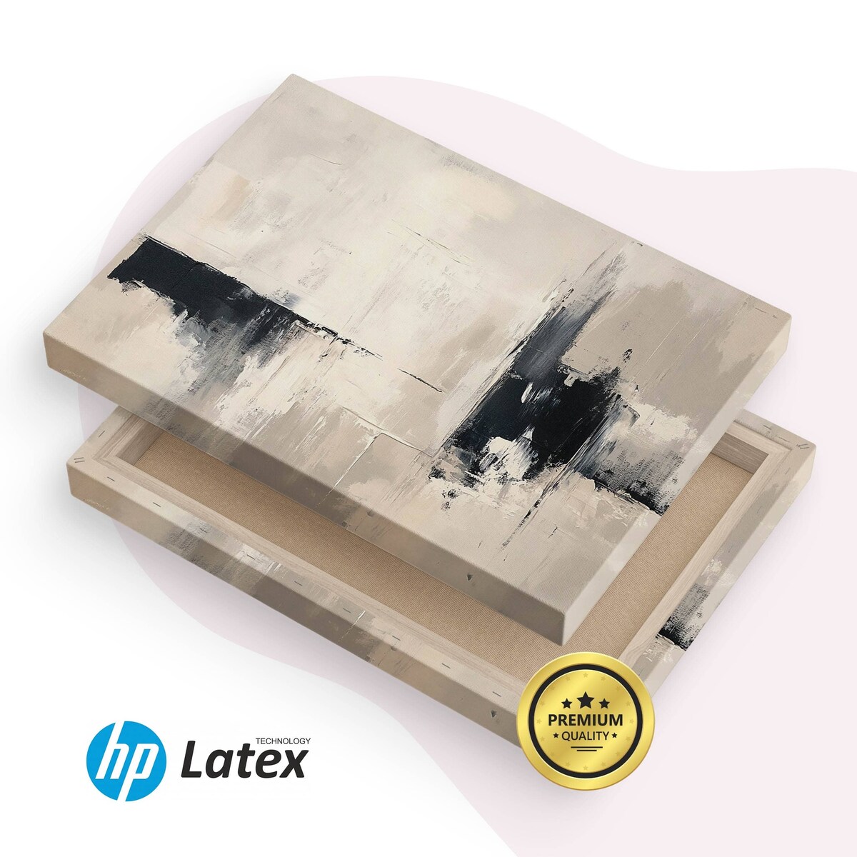 Obraz Canvas Do Salonu Sypialni Beżowa Abstrakcja Styl Boho 30x20cm