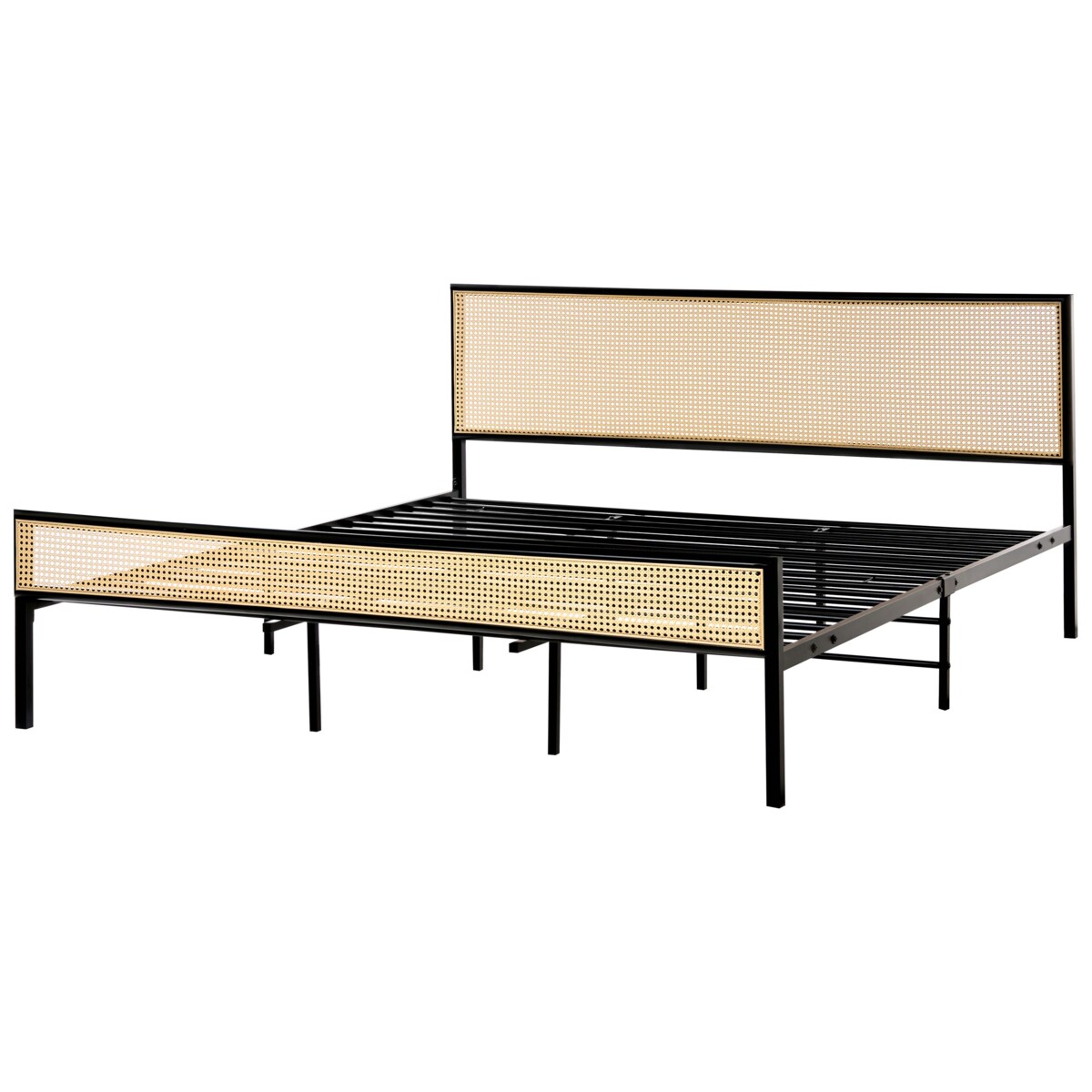 Łóżko Metal AVANTON 180 x 200 cm Czarny