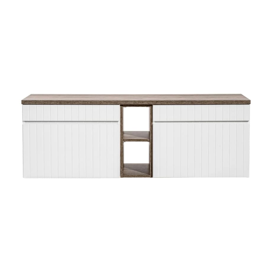 Szafka pod umywalkę nablatową ICONIC WHITE 60cm + ICONIC WHITE 60cm zestaw z blatem