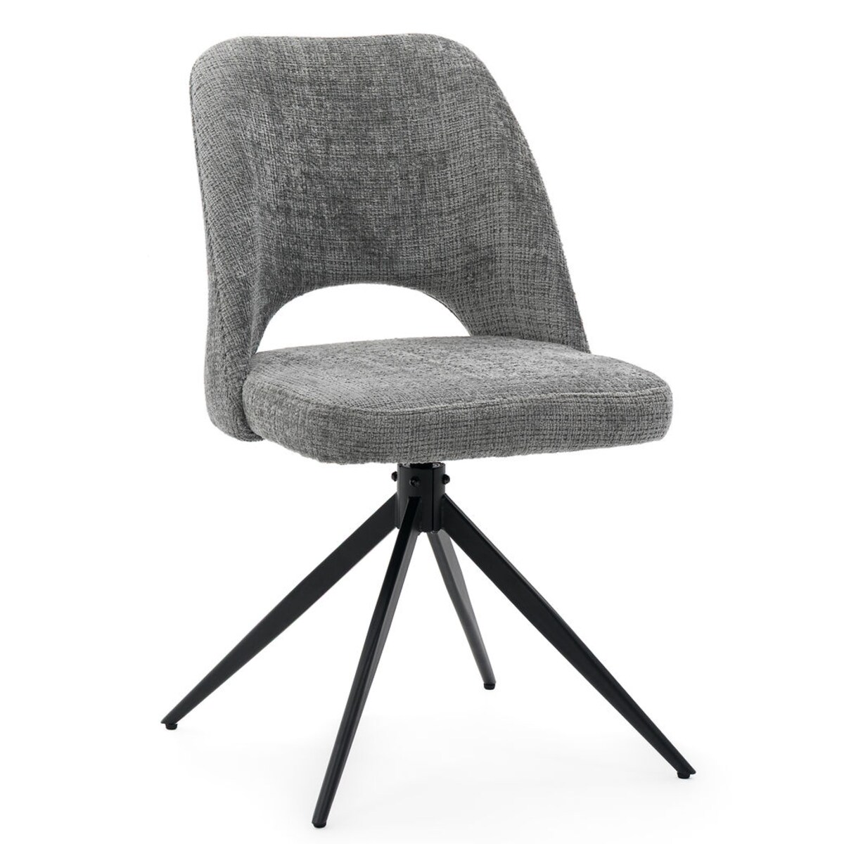 Krzesło obrotowe tapicerowane MILO II ciemny szary do salonu jadalni kuchni