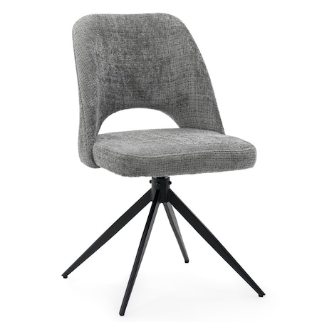 Krzesło obrotowe tapicerowane MILO II ciemny szary do salonu jadalni kuchni