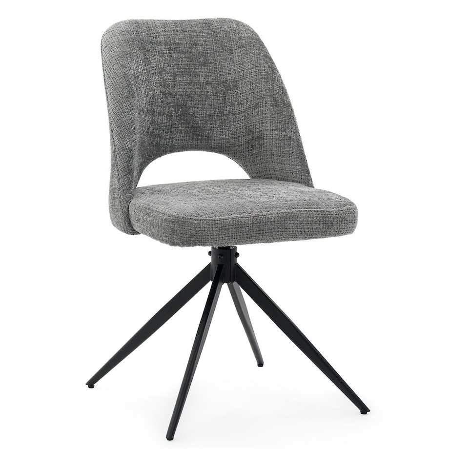 Krzesło obrotowe tapicerowane MILO II ciemny szary do salonu jadalni kuchni